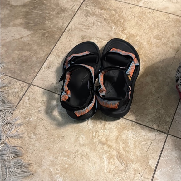 Teva Black and Orange Adventure Sandals - Picture 3 of 9